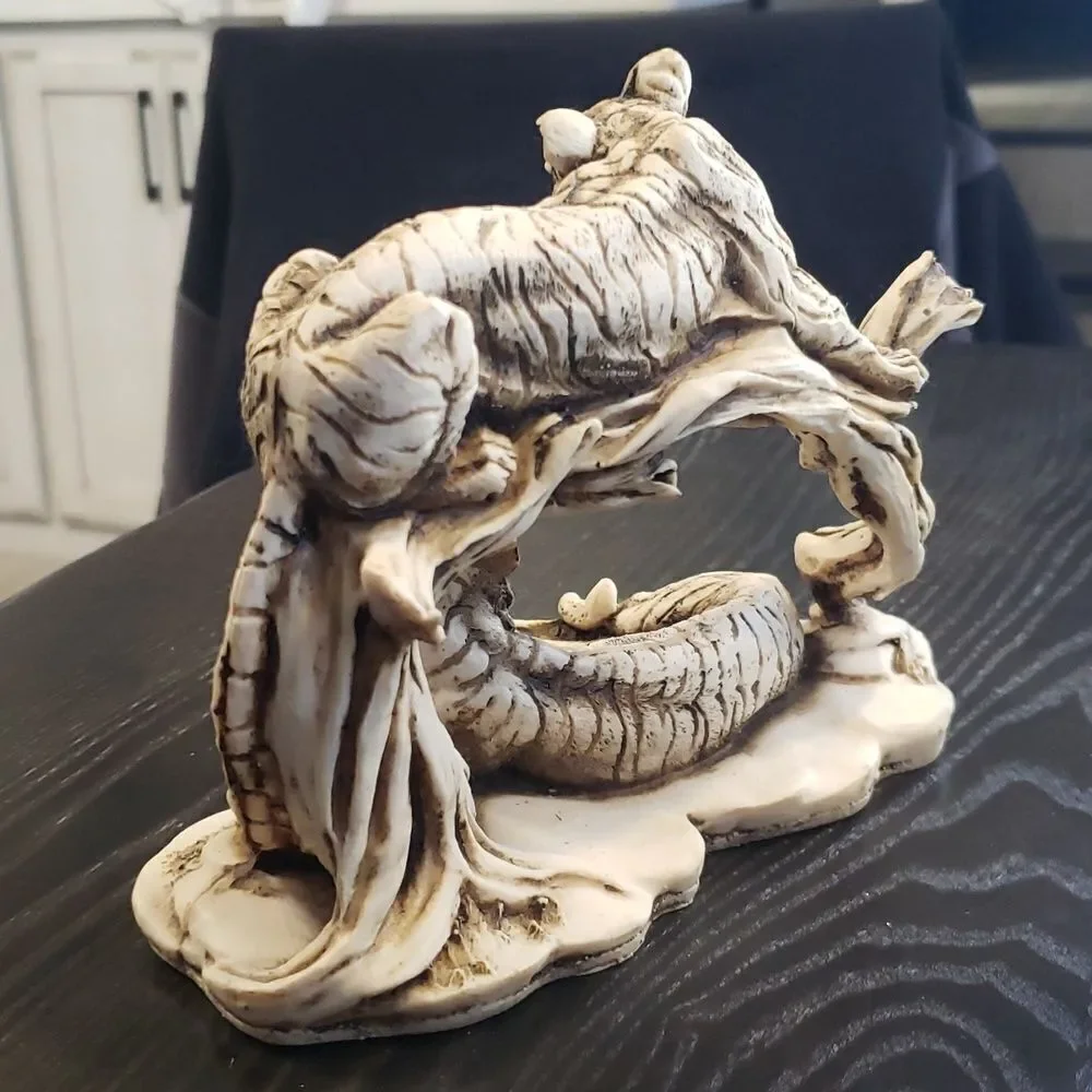 Vintage Resin Tiger Figurine